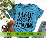 You are amazing SVG Cut File, handlettered svg for cricut, for silhoutte, positive Quote Svg, Inspiring svg Motivational svg dxf eps png pdf vector cut files GaoDesigns Store Digital item