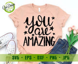 You are amazing SVG Cut File, handlettered svg for cricut, for silhoutte, positive Quote Svg, Inspiring svg Motivational svg dxf eps png pdf vector cut files GaoDesigns Store Digital item