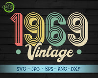 1969 Birthday SVG, Vintage 1969 SVG Clipart, Vintage 1969 Cut File for Cricut, Happy birthday svg for cricut GaoDesigns Store Digital item