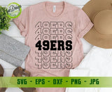 49ers svg, 49ers team svg, 49ers fan svg, 49ers cheer svg, Sports svg, SVG Dxf Ai EPS Png Jpg Printable Vector Clipart Cut Print File GaoDesigns Store Digital item