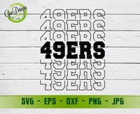 49ers svg, 49ers team svg, 49ers fan svg, 49ers cheer svg, Sports svg, SVG Dxf Ai EPS Png Jpg Printable Vector Clipart Cut Print File GaoDesigns Store Digital item