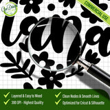 Nana Heart Floral SVG, Grandma Mother's Day Gift PNG, Shirt Design for Cricut & Sublimation Files