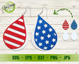 4th of July Earrings SVG, Bundle Independence Day SVG, Earrings template SVG, Patriotic Earring Svg GaoDesigns Store Digital item