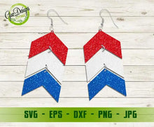 Load image into Gallery viewer, 4th of July Earrings SVG, Bundle Independence Day SVG, Earrings template SVG, Patriotic Earring Svg GaoDesigns Store Digital item
