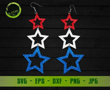 Load image into Gallery viewer, 4th of July Earrings SVG, Bundle Independence Day SVG, Earrings template SVG, Patriotic Earring Svg GaoDesigns Store Digital item
