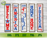 4th of July Porch Sign SVG bundle, patriotic svg, independence day svg welcome sign svg cricut file GaoDesigns Store Digital item