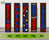 4th of July Porch Sign SVG bundle, patriotic svg, independence day svg welcome sign svg cricut file GaoDesigns Store Digital item
