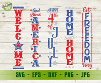 4th of July Porch Sign SVG bundle, patriotic svg, independence day svg welcome sign svg cricut file GaoDesigns Store Digital item