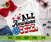 All American Girl svg Cut Files Family 4th of July Svg independence day svg America Svg Patriotic Svg GaoDesigns Store Digital item