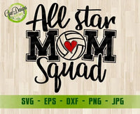 All star Volleyball Mom SVG, Volleyball Mom digital cutting file, cricuit, biggest fan svg, mom svg, vector shirt design, svg GaoDesigns Store Digital item