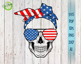 American skull bandana svg American Flag Punisher SVG, american flag punisher skull Printable file, Cricut & Silhouette Cut File GaoDesigns Store Digital item