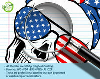 American skull bandana svg American Flag Punisher SVG, american flag punisher skull Printable file, Cricut & Silhouette Cut File GaoDesigns Store Digital item