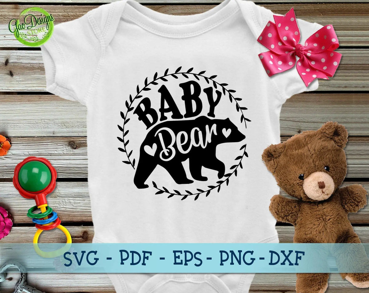 Baby bear svg file for cricut Bear family svg Momma bear design, bear ...