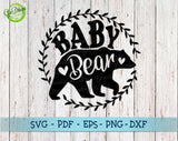 Baby bear svg file for cricut Bear family svg Momma bear design, bear cut file, baby bear silhouette, family bear svg GaoDesigns Store Digital item