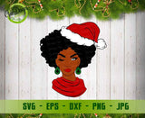 Black Women Merry Christmas svg; Afro Women Christmas; Black Melanin svg; Black queen Afro Woman SVG; Afro Girl Svg best Digital item - GaoDesigns Store