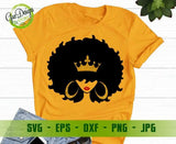 Black queen Afro Woman SVG, Afro Girl Svg, Red lips Afro Woman Svg, Black Diva Svg, Curly Hair Svg Dxf, Png, Pdf, Eps Files , Instant download GaoDesigns Store Digital item