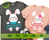 Bunny Split monogram svg Cut File Easter Bunny SVG, png, eps, dxf, Bunny Monogram Frames Easter svg GaoDesigns Store Digital item