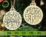 Christmas ornament svg bundle; Christmas Circle Sign SVG; hand lettered svg; christmas svg; christmas scene svg Digital item - GaoDesigns Store