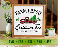 Christmas red old vintage truck, Farmhouse Christmas Svg, Farm Fresh svg, Farmhouse SVG, Christmas tree SVG GaoDesigns Store Digital item
