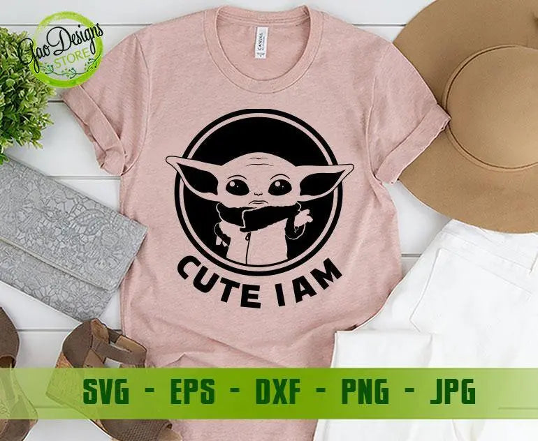 Baby Yoda SVG/ Cute Kawaii Baby Yoda/ Disney Baby Yoda Cricut 
