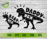 Daddy Rex Svg, Baby Rex Svg, T-Rex Father's day svg, Daddysaurus Rex svg dad and baby matching svg GaoDesigns Store Digital item
