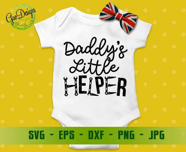 Daddy's little helper svg father's dad svg son brother daddy new baby svg cricut silhouette, father's day shirt SVG File for Cricut GaoDesigns Store Digital item