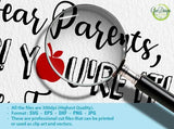 Dear Parents tag! You're it! love, teachers Svg, End of year svg, Parents tag you're it svg GaoDesigns Store Digital item