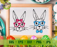 Easter Bunny With Glasses svg, Bunny With Glasses svg, Bunny With Glasses Svg, Kid's Easter Design Easter Svg, Easter Bunny Svg GaoDesigns Store Digital item