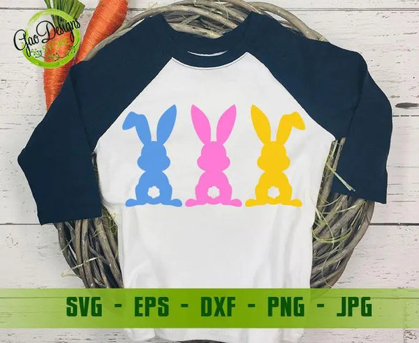 Easter bunny svg, Easter svg, Bunny silhouette, three bunnies, easter clipart, easter shape svg, easter cut file, rabbit svg GaoDesigns Store Digital item