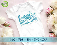 Everyday I'm Snuggling, Handlettered Baby SVG Cut File, Baby Svg, Baby Onesie svg, newborn svg file for cricut, baby bodysuit svg cutting file GaoDesigns Store Digital item