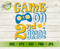 Game on 2nd grade svg Hello second grade png, first day of school svg shirt for students svg cutting GaoDesigns Store Digital item