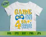 Game on 4th grade svg, Hello fourth grade png first day of school svg shirt for students svg cutting GaoDesigns Store Digital item