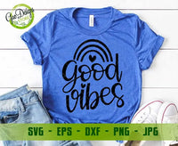 Good Vibes SVG Rainbow SVG Motivational Svg Positive Svg file for Cricut Good Vibes Only svg cutting GaoDesigns Store Digital item