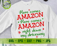 Here comes amazon right down my driveway svg files for cricut, Christmas svg, Black Friday svg, Christmas Shirt svg GaoDesigns Store Digital item