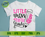 Little Miss Fifth Grade svg, 5th grade shirt svg, first day of school svg hello 5th grade svg cricut GaoDesigns Store Digital item