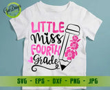 Little Miss Fourth grade svg first day of school svg 4th grade shirt svg hello Fourth grade svg cricut GaoDesigns Store Digital item