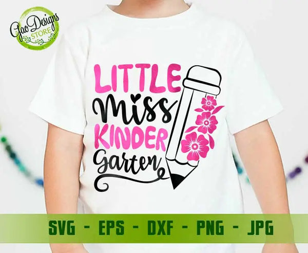 Little Miss Kindergarten svg, first day of school svg, kindergarten shirt svg hello kindergarten svg GaoDesigns Store Digital item