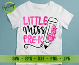 Little Miss Pre-K svg Pre kindergarten shirt svg first day of school svg hello Pre-K svg cricut file GaoDesigns Store Digital item