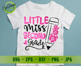 Little Miss Second grade svg, first day of school svg, 2nd grade shirt svg, hello Second grade svg GaoDesigns Store Digital item