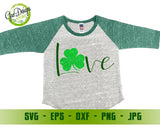 Love Shamrock svg, Shamrock Love svg, St. Patrick's Day svg, St Patricks Day svg dxf png GaoDesigns Store Digital item