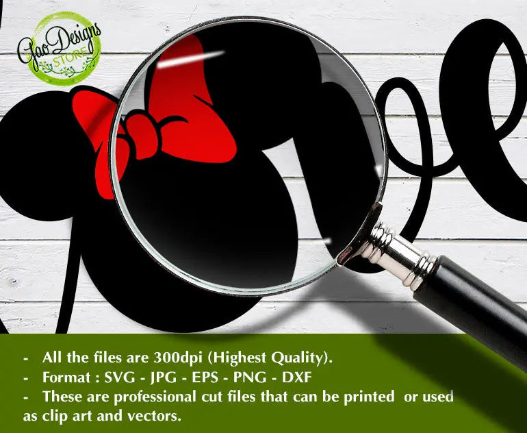 Disney Mickey Minnie Love SVG DXF EPS PNG Cut Files