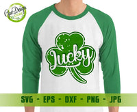 Lucky Clover SVG, Saint Patricks Day Svg, Lucky SVG, Shamrock SVG, Saint Patrick's Day Svg, Clover SVG, CriCut Files GaoDesigns Store Digital item