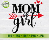 MOM of GIRL SVG Cut File Momlife SVG, Mom PNG File, Mom T Shirt Design, Digital Cut FIle, Svg, Dxf, Eps, Png, Jpeg GaoDesigns Store Digital item