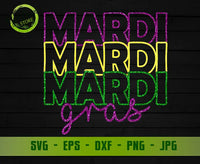 Mardi Gras SVG, Retro Stacked Cut File, Mirror Words, Fat Tuesday svg, Mardi Gras Shirt Cricut file GaoDesigns Store Digital item