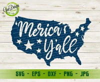 Merica y'all svg, 4th of July svg, Independence day svg USA svg cricut Patriotic svg America map svg GaoDesigns Store Digital item