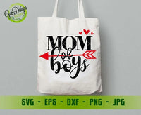 Mom Of Boys SVG Cut File Momlife SVG, Mom PNG File, Mom T Shirt Design, Digital Cut FIle, Svg, Dxf, Eps, Png, Jpeg GaoDesigns Store Digital item