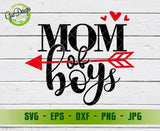 Mom Of Boys SVG Cut File Momlife SVG, Mom PNG File, Mom T Shirt Design, Digital Cut FIle, Svg, Dxf, Eps, Png, Jpeg GaoDesigns Store Digital item