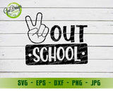 Peace Out School Svg Last Day of School Svg End of School Svg Kid Peace Outta School Svg cricut file GaoDesigns Store Digital item