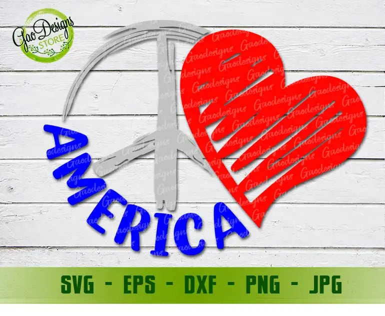 Peace Love America SVG, 4th Of July SVG