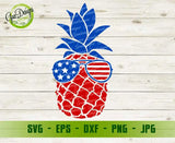 Pineapple svg 4th of July SVG patriotic svg, american flag svg memorial day svg, american svg cricut GaoDesigns Store Digital item